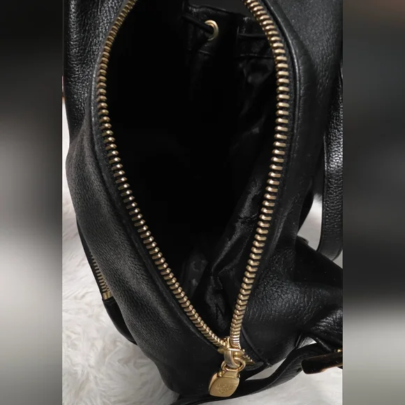 MCM Vintage Black Leather Backpack Bag